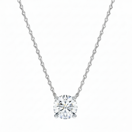 0.50 Carat Round Cut Lab Grown Diamond  Pendant